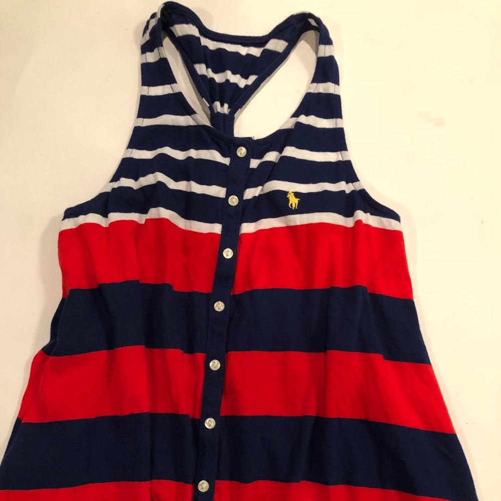 Polo Ralph Lauren red white & blue top  Sz12-14